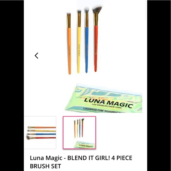 4-Piece Eyeshadow Brush Set with Pouch. - Picture 2 of 2